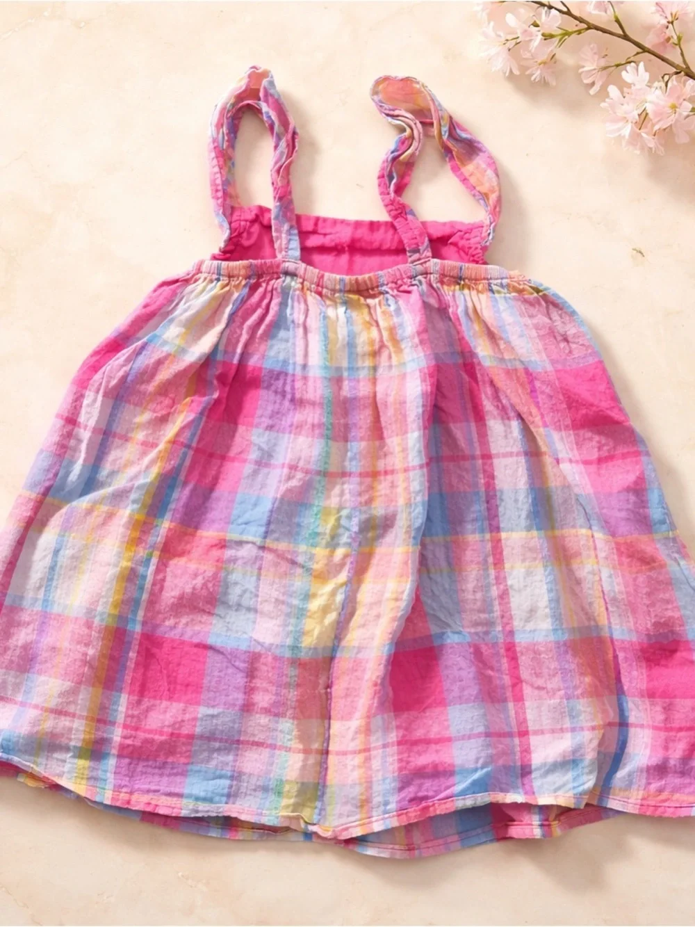 OshKosh B'gosh Pink Multi-Color Plaid Toddler Sundress